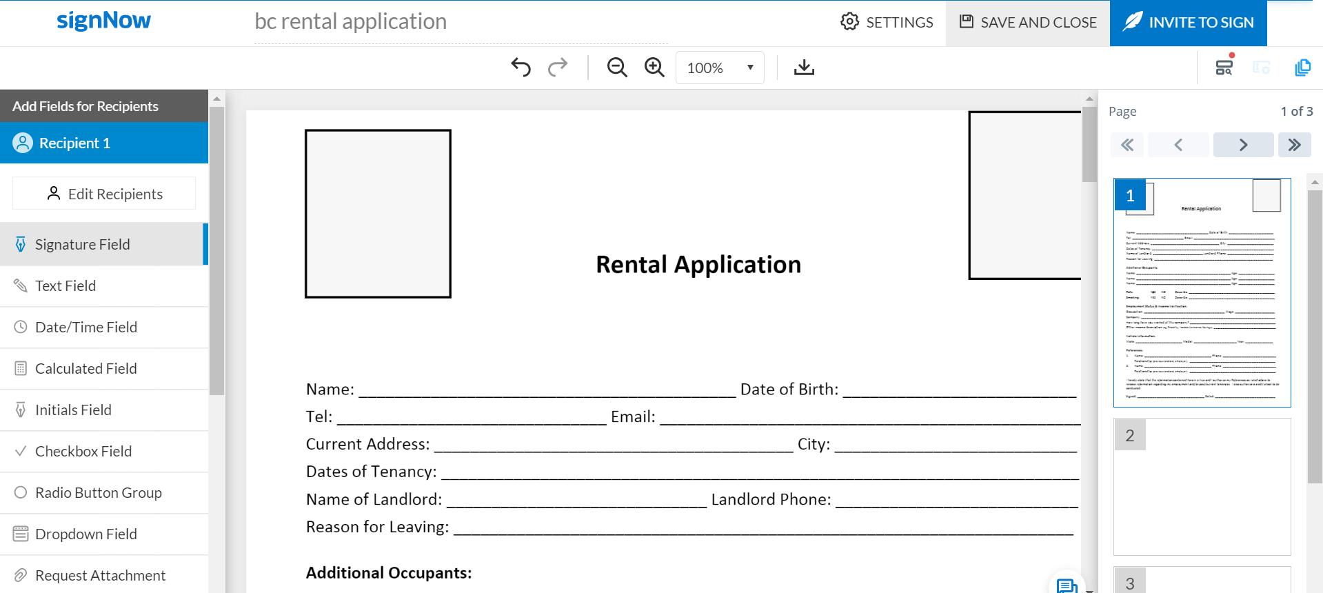 Collecting eSignatures