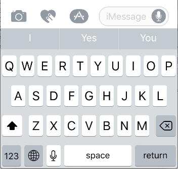 IOS keyboard on an iPhone 5