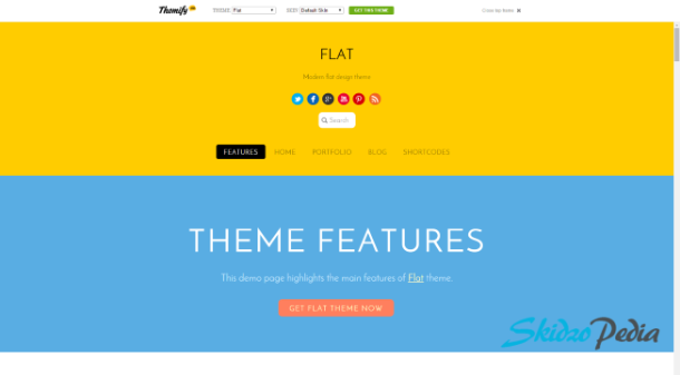 flat wordpress theme