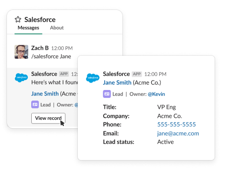 Salesforce example