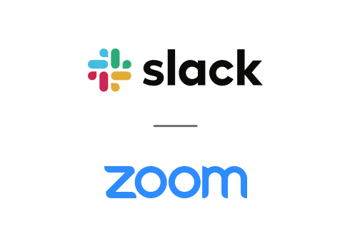 An image showing Slack and Zoom as partners
