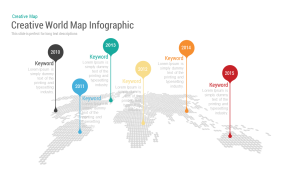 Creative World Map with Bubbles PowerPoint and Keynote Template