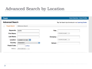 Advanced Search by Location 