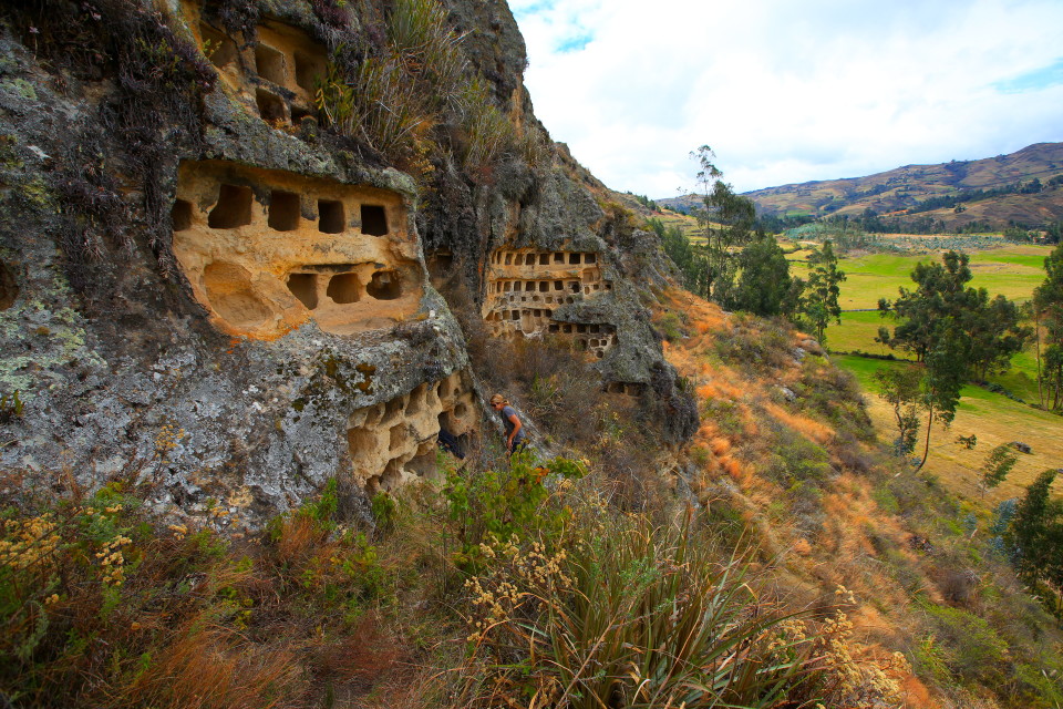 There were so many tombs hugging the cliff side it was really cool. 