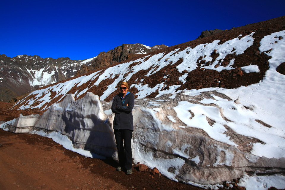 Next morning we continued up the road, there was a lot of snow.