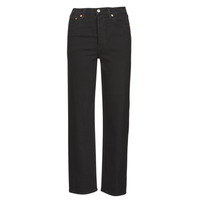 Vêtements Femme Jeans droit Levi's RIBCAGE STRAIGHT ANKLE  Black heart