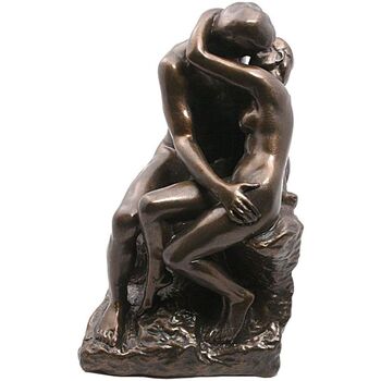 Maison & Déco Statuettes et figurines Parastone Figurine reproduction Le Baiser de Rodin 24 cm Marron