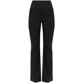 Vêtements Femme Pantalons No Secrets Pantalon élégant à diamants Noir