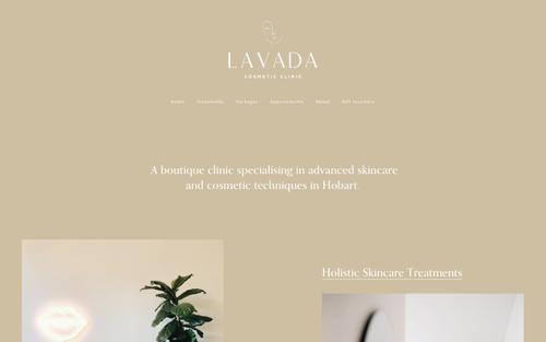 A Squarespace site screenshot of lavada.com.au