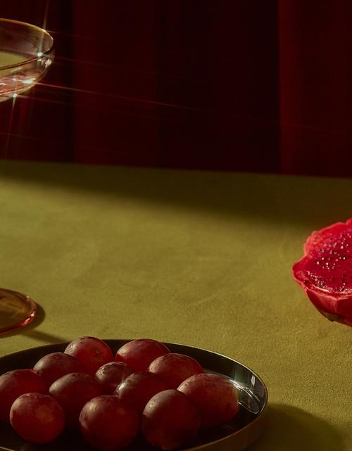 Tabletop with fruit and drink