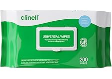 Clinell Universal Cleaning and Disinfectant Wipes for Surfaces - Pack of 200 Wipes - Multi Purpose Wipes, Kills 99.99% of Ger