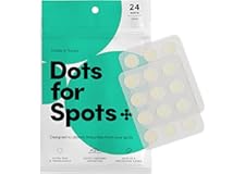 Dots for Spots Acne Patches - Pack of 24 Translucent Hydrocolloid Pimple Patch Spot Treatment Stickers for Face and Body - Fa