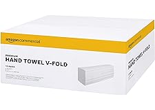 AmazonCommercial V-Fold Paper Hand Towels, 2-ply Premium, 3990 Sheets (15 packs of 266), Sheet Size: 22 cm x 21 cm, White