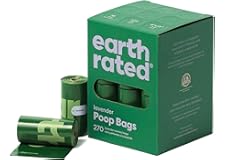 Earth Rated Dog Poo Bags, Guaranteed Leak Proof and Extra Thick Waste Bag Refill Rolls For Dogs, Lavender Scented, 270 Count