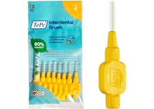 TePe Interdental Brush, Original, Yellow, 0.7 mm/ISO 4, 8pcs, plaque removal, efficient clean between the teeth, tooth floss,