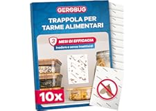 Gerobug trappola per tarme alimentari 10 pezzi - trappola a feromoni per la protezione degli alimenti effetto a lungo termine