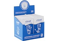 Clinell Antimicrobial Hand Wipes - Pack of 100 Individually Wrapped Sachets - Sanitising Wipes, Ideal for Travel - Dermatolog