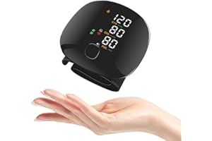 Wrist Blood Pressure Monitor LED Display, IGGDOQI Touch Screen Wrist Blood Pressure Cuff with Voice Broadcast & One Button Op