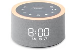 Dreamegg Sound Machine Alarm Clock - D1+ White Noise Machine with Night Light, 29 Soothing Sound, 6 Wake Up Sound, 0-100% Dim