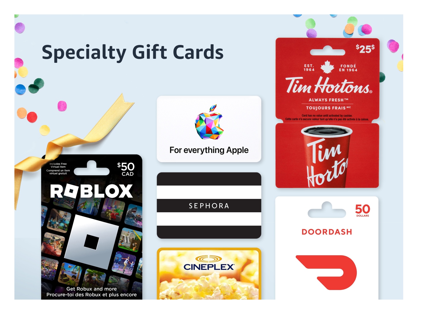 Specialty Gift Cards