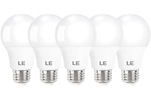 LE LED Light Bulbs 60 Watt Equivalent, 9W 800 Lumens Non-Dimmable, Daylight White 5000K, A19 E26 Standard Medium Base, 10000 