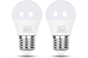 Vgogfly LED Refrigerator Light Bulb 40W Equivalent 120V A15 Fridge Waterproof Bulbs 5 W Daylight White 5000K E26 Medium Base 