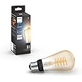 Philips Hue 7W ST19 White Ambiance LED Smart Vintage Edison Filament Bulb, Warm - Pack of 1 - E26 - Control with App - Compat