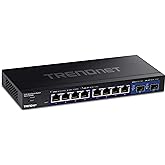 TRENDnet 10-Port Multi-Gig Web Smart Switch, 8 x 2.5GBASE-T Ports, 2 x 10G SFP+ Slots, Metal Housing, Managed Network Etherne