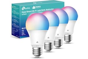 Kasa Smart Light Bulbs, Full Color Changing Dimmable Smart WiFi Bulbs Compatible with Alexa and Google Home, A19, 9W 800 Lume