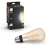 Philips Hue Smart 60W ST23 Filament LED Bulb - White Ambiance Warm-to-Cool White Light - 1 Pack - 550LM - E26 - Indoor - Cont