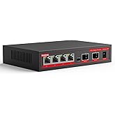 ienRon 6 Ports 2.5G Unmanaged Ethernet Switch, 4x2.5G Base-T Ports+2x10G SFP, 60Gbps Switching Capacity,One-Key VLAN |Etherne