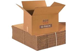 BOX USA Moving Boxes Medium 18"L x 14"W x 12"H 10-Pack | Corrugated Cardboard Box for Shipping, Mailing, Packing, Packaging a