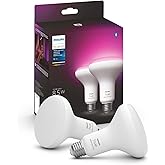 Philips Hue BR30 LED Smart Light Bulbs - Flicker-Free 85w Light Bulbs - Bluetooth Compatible, Compatible with Alexa, Google A