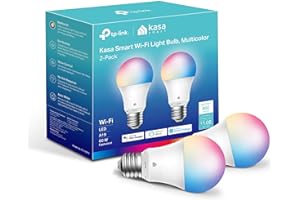 Kasa Smart Light Bulbs, Full Color Changing Dimmable Smart WiFi Bulbs Compatible with Alexa and Google Home, A19, 60 W 800 Lu