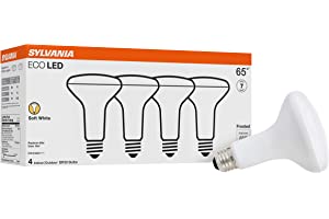 SYLVANIA ECO LED BR30 Light Bulb, 65W = 10W, Dimmable, Frosted Finish, 650 Lumens, 2700K, Soft White - 4 count (Pack of 1) (4