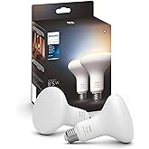 Philips Hue White Ambiance BR30 LED Smart Bulbs (Bluetooth Compatible), Compatible with Alexa, Google Assistant, and Apple Ho