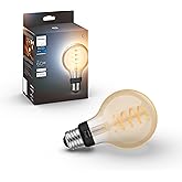 Philips Hue Smart 60W G25 Filament LED Bulb - White Ambiance Warm-to-Cool White Light - 1 Pack - 550LM - E26 - Indoor - Contr