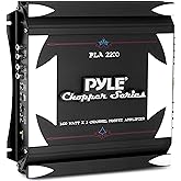 Pyle 2 Channel Car Stereo Amplifier - 1400W Dual Channel Bridgeable High Power MOSFET Audio Sound Auto Small Speaker Amp w/ C