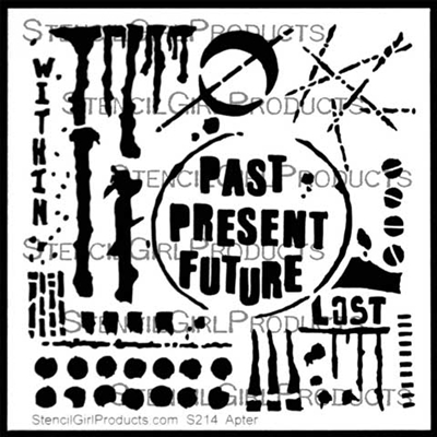 Past Present Future Stencil by Seth Apter