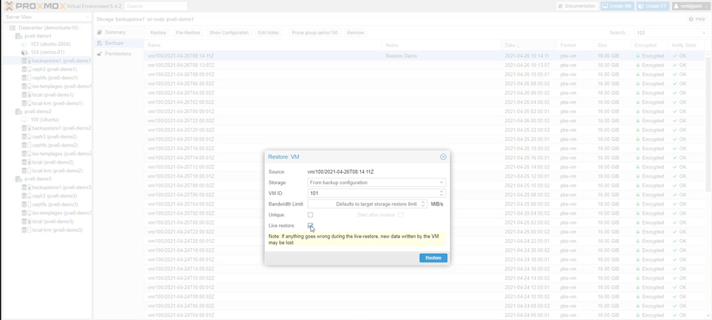 Proxmox VE 6.4 single file