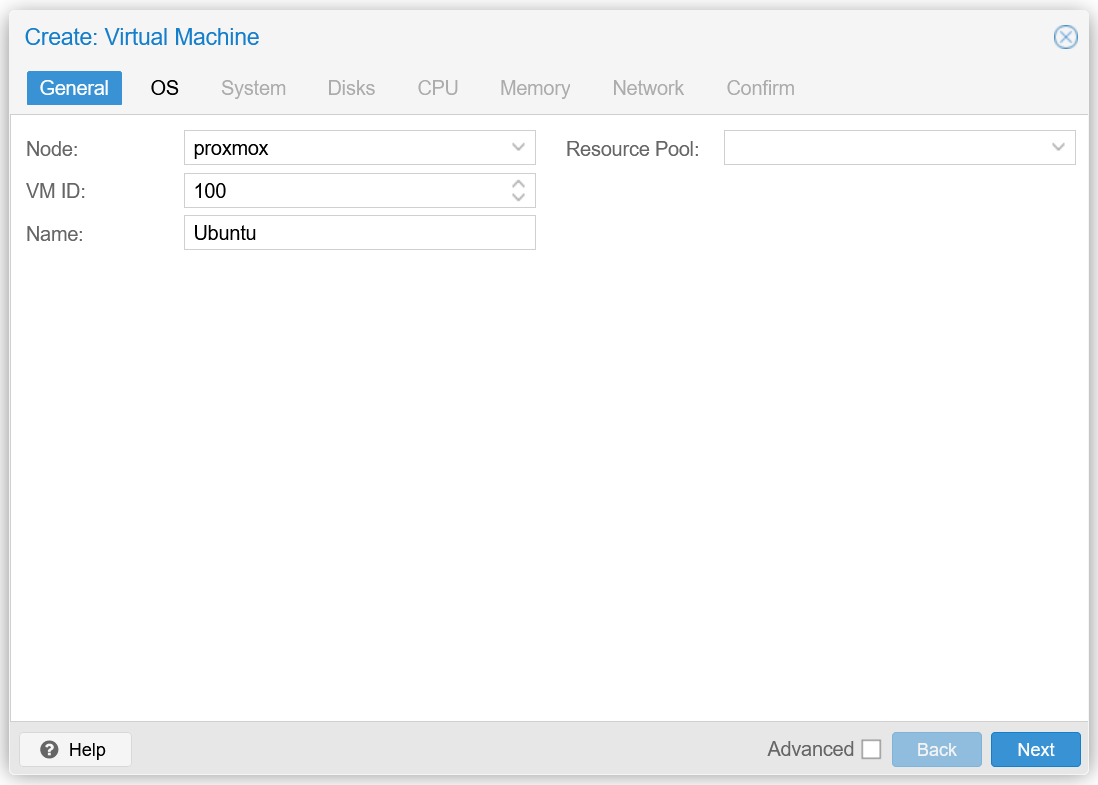 homelab proxmox create general