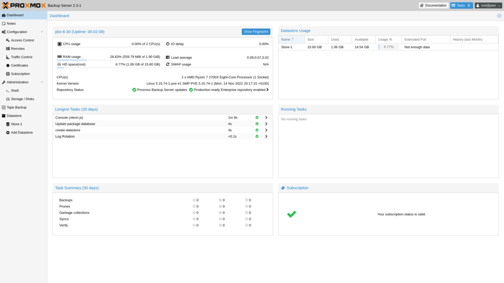 Proxmox Backup Server 2.3