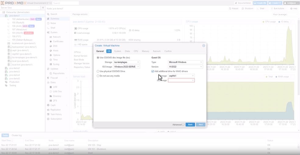 Proxmox VE 8.1 Virtual machine