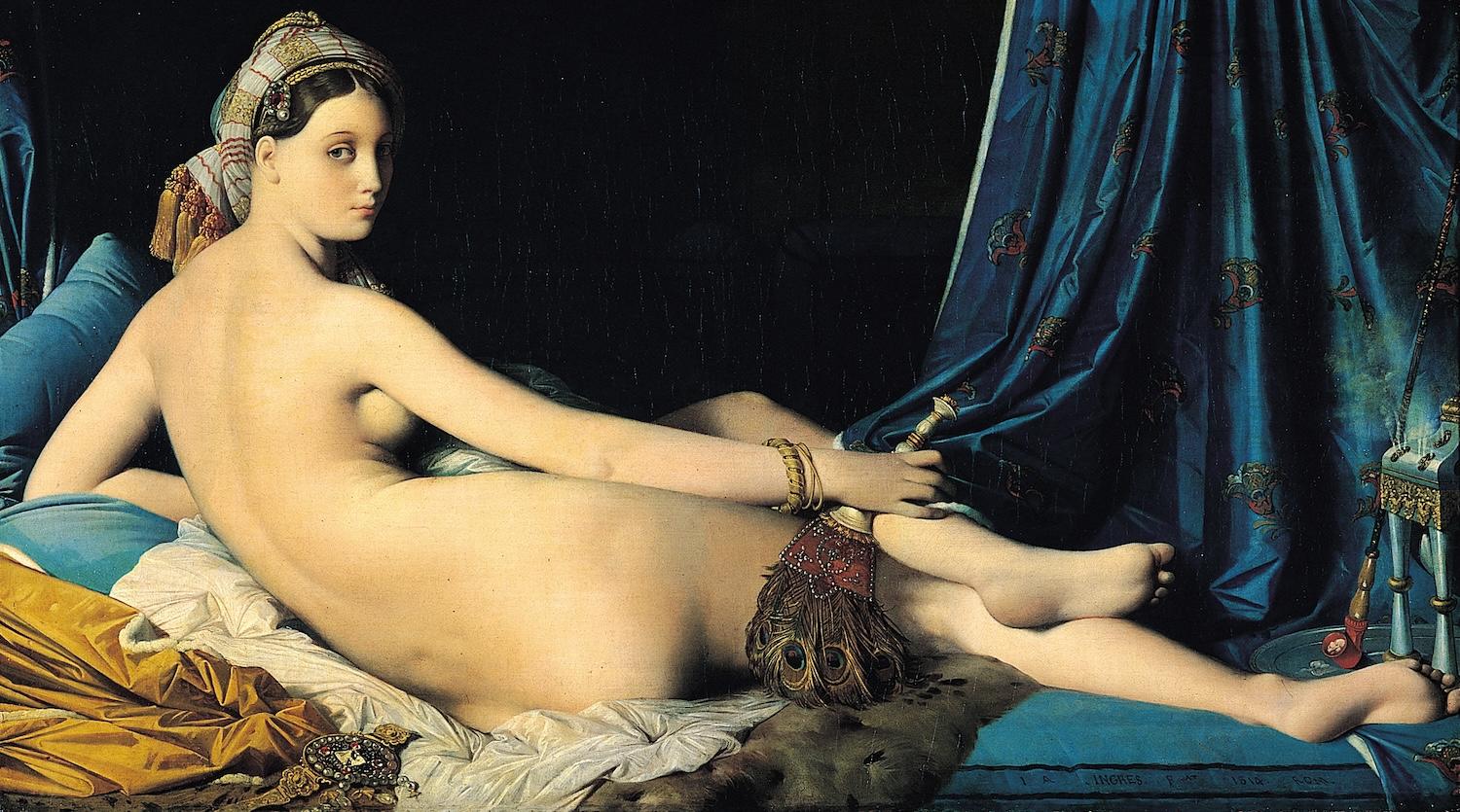 Représentation du tableau "La Grande Odalisque". 