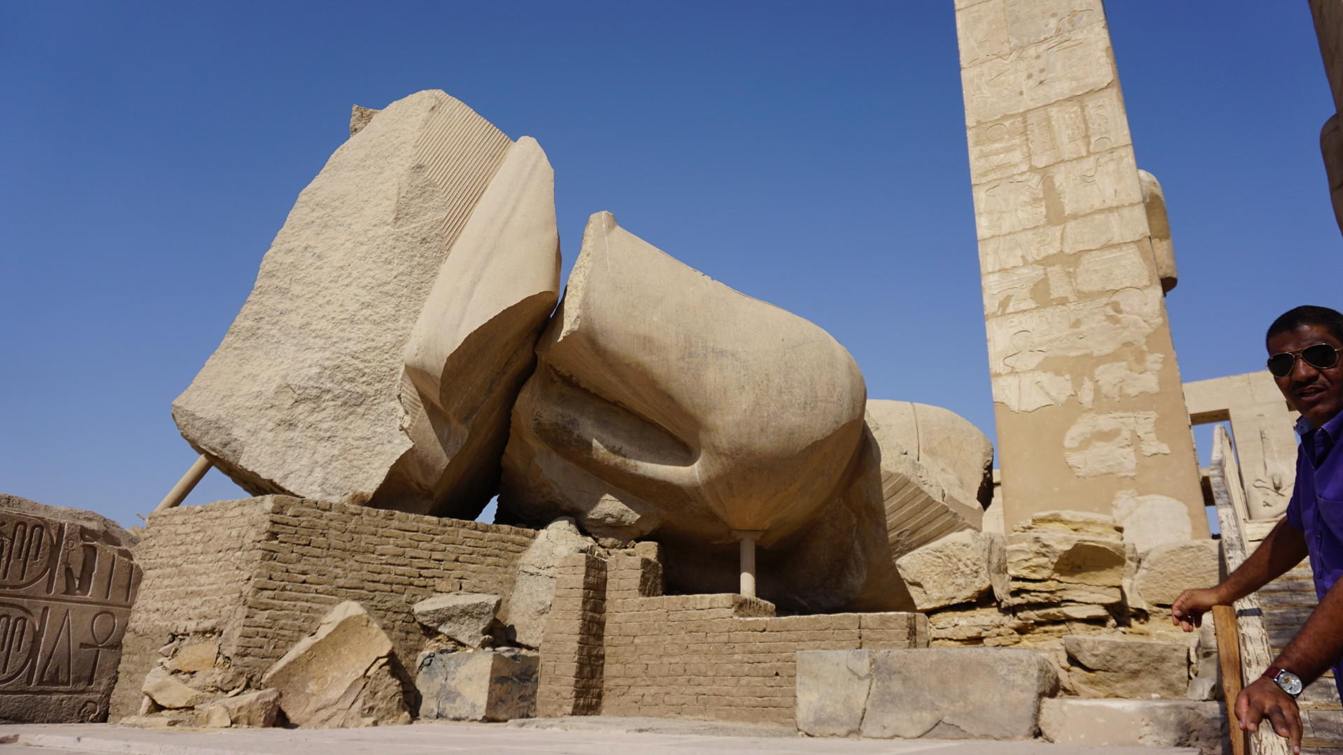 The statue of Ramses II Image by Elias Rovielo