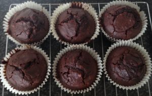 Low Fat Dark Chocolate Balsamic and Almond Cupcakes