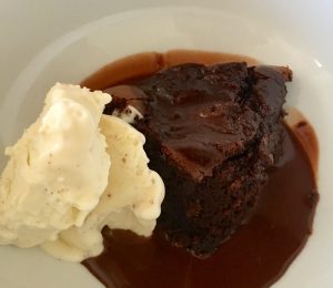 Chocolate Ricotta Cheese Pudding with Ricotta Ice-Cream recipe