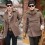 Men's Coat Double-Breasted Wide Lapel Wool Leisure Brown (8-1018-H24)