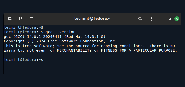 Install GCC in Fedora