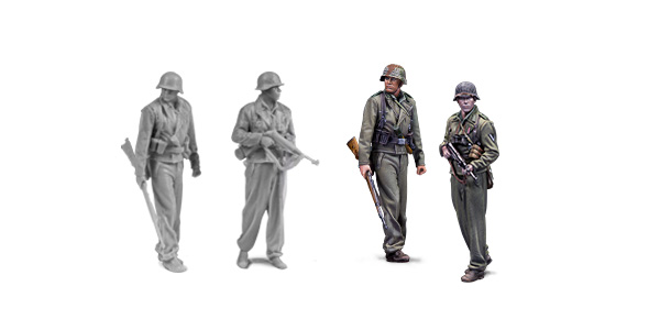 1:72 german tankers. Resin figures. Warfront series